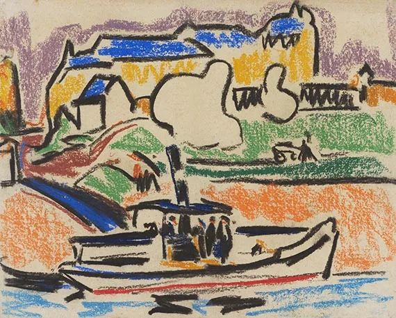Эрнст Людвиг Кирхнер, Flussdampfer, 1910