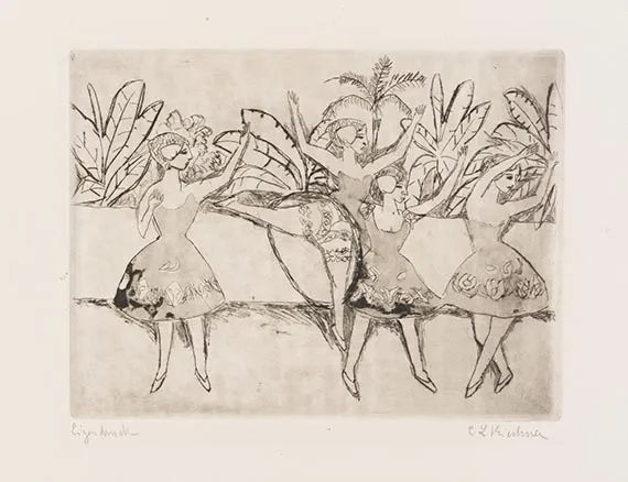 Ernst Ludwig Kirchner, Parade des danseuses, 1911