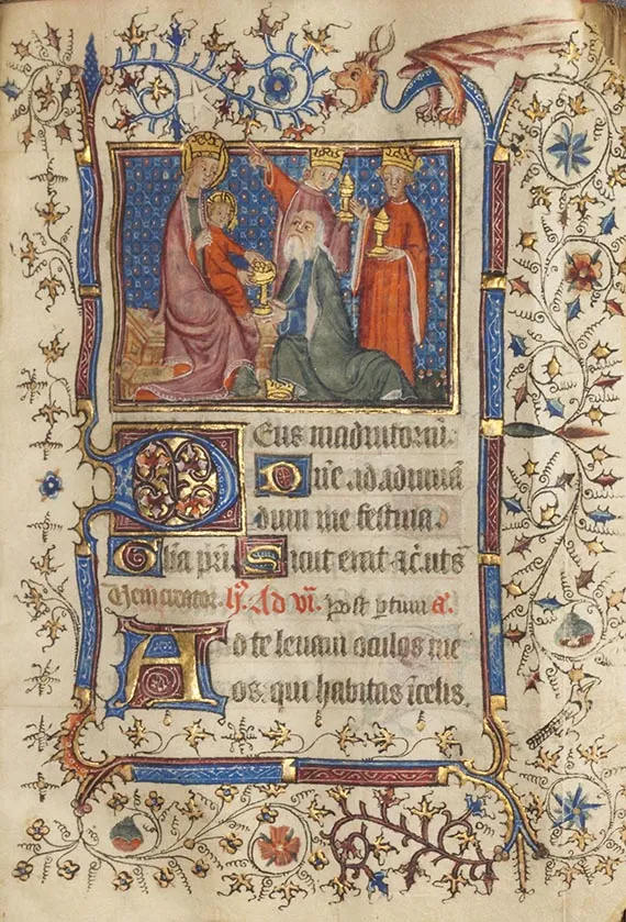 Manuskripte, Stundenbuch auf Pergament. Bretagne um 1410