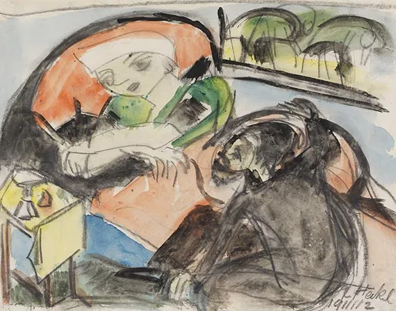 Erich Heckel, Liegende Frau (Siddi), 1911