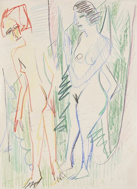Ernst Ludwig Kirchner, Zwei Badende, 1919
