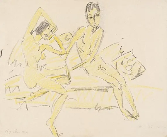 Otto Mueller, Two Nudes, 1929