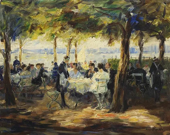 Otto Pippel, Wirtsgarten in Berg am Starnberger See
