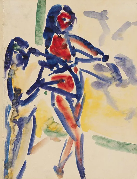 Ernst Ludwig Kirchner, Bogenschießende Mädchen (Marcella und Senta)