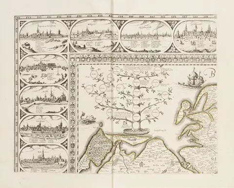 Eilhard Lubin, Nova illustrissimi principatus Pomeraniae descriptio. Wandkarte von Pommern