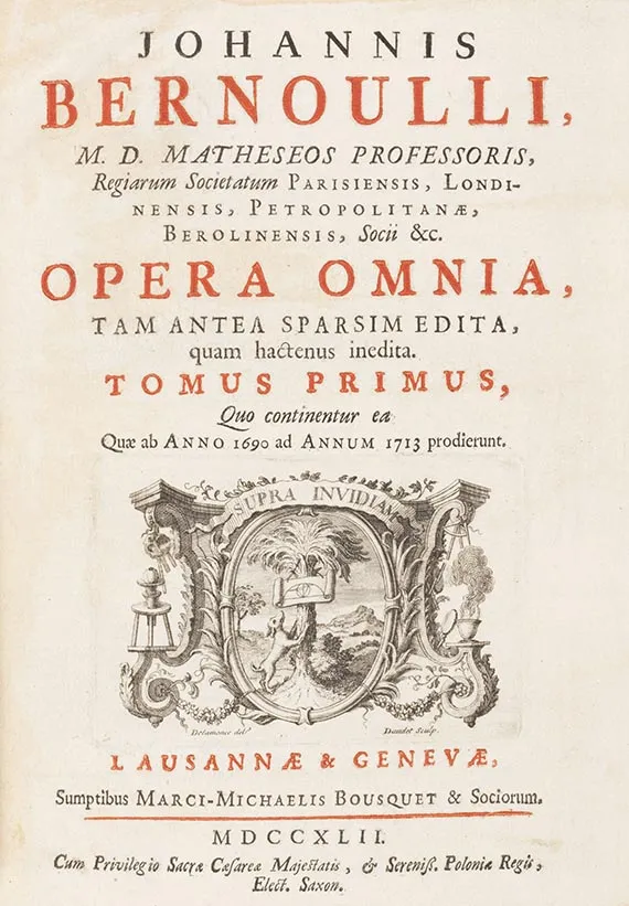 Johann Bernoulli, Opera omnia. 4 svazky, 1742