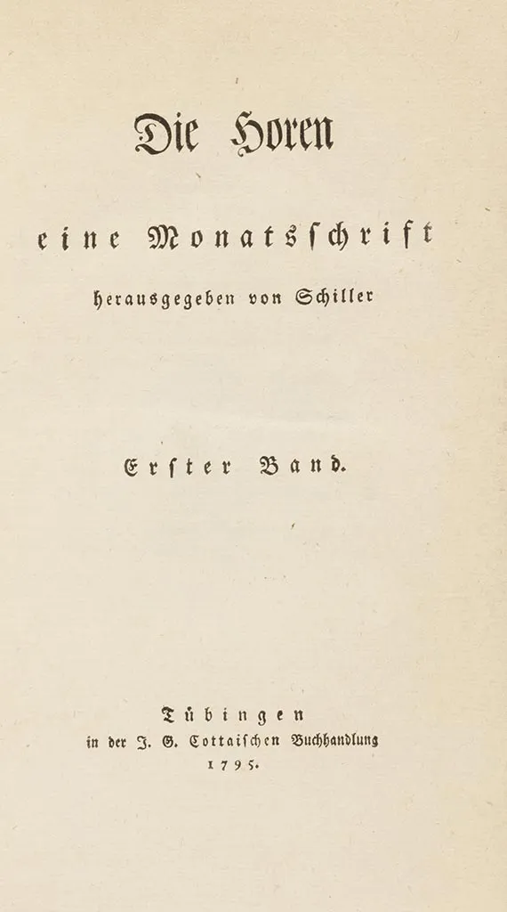 Friedrich Schiller, Die Horen 12 tomów, 1795