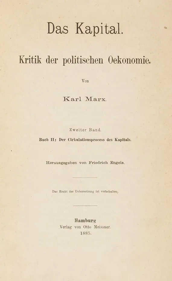 Karl Marx, Kapitał. T. II i III, 1885