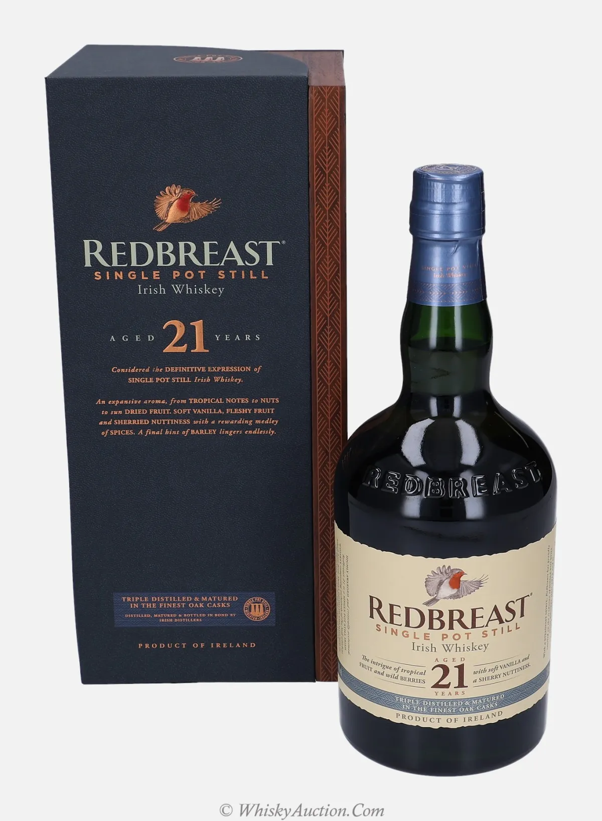 Redbreast 21 ans Irish Whiskey Single Pot Still, 46%vol, 700ml, Wooden Box