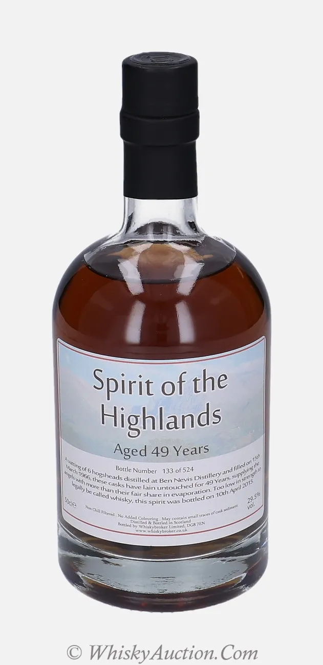 Ben Nevis Spirit of the Highlands 49 ans (mars 1966 / 10 avril 2015) – Whiskybroker.co.uk