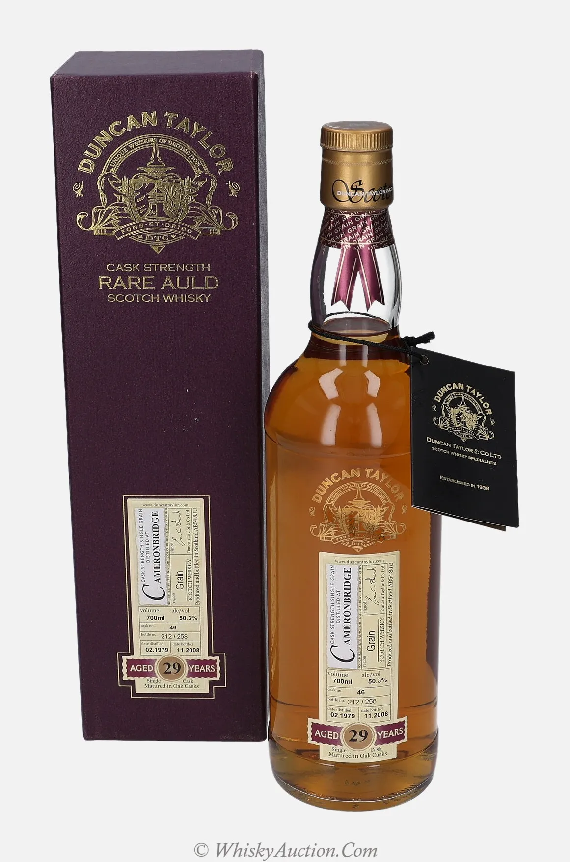 Cameronbridge Rare Auld 29 ans (2.1979 / 11.2008) – Duncan Taylor & Co. Ltd.