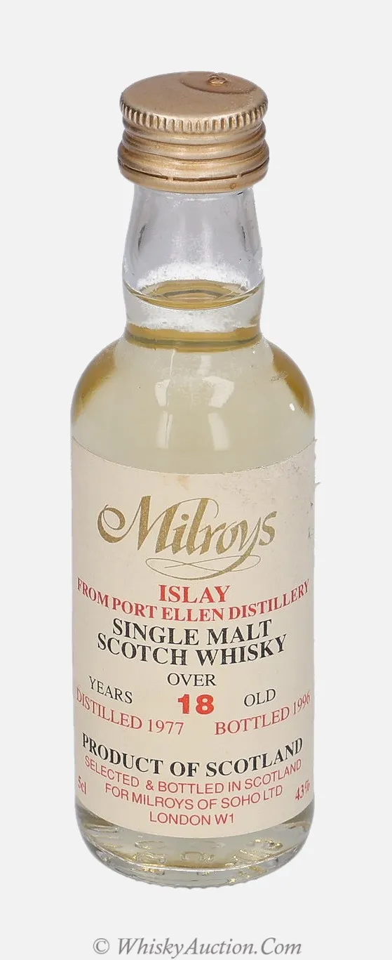 Port Ellen plus de 18 ans (1977 / 1996) – Milroy`s