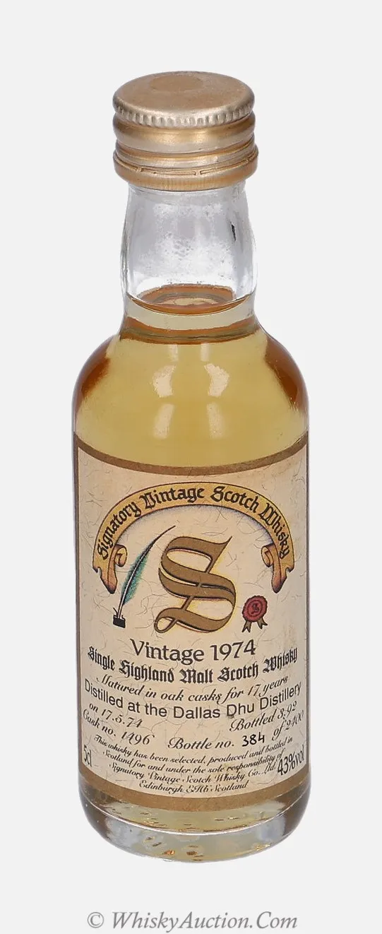 Dallas Dhu 17 lat (17.5.1974 / 3.1992) – Signatory Vintage Scotch Whisky Co. Ltd.