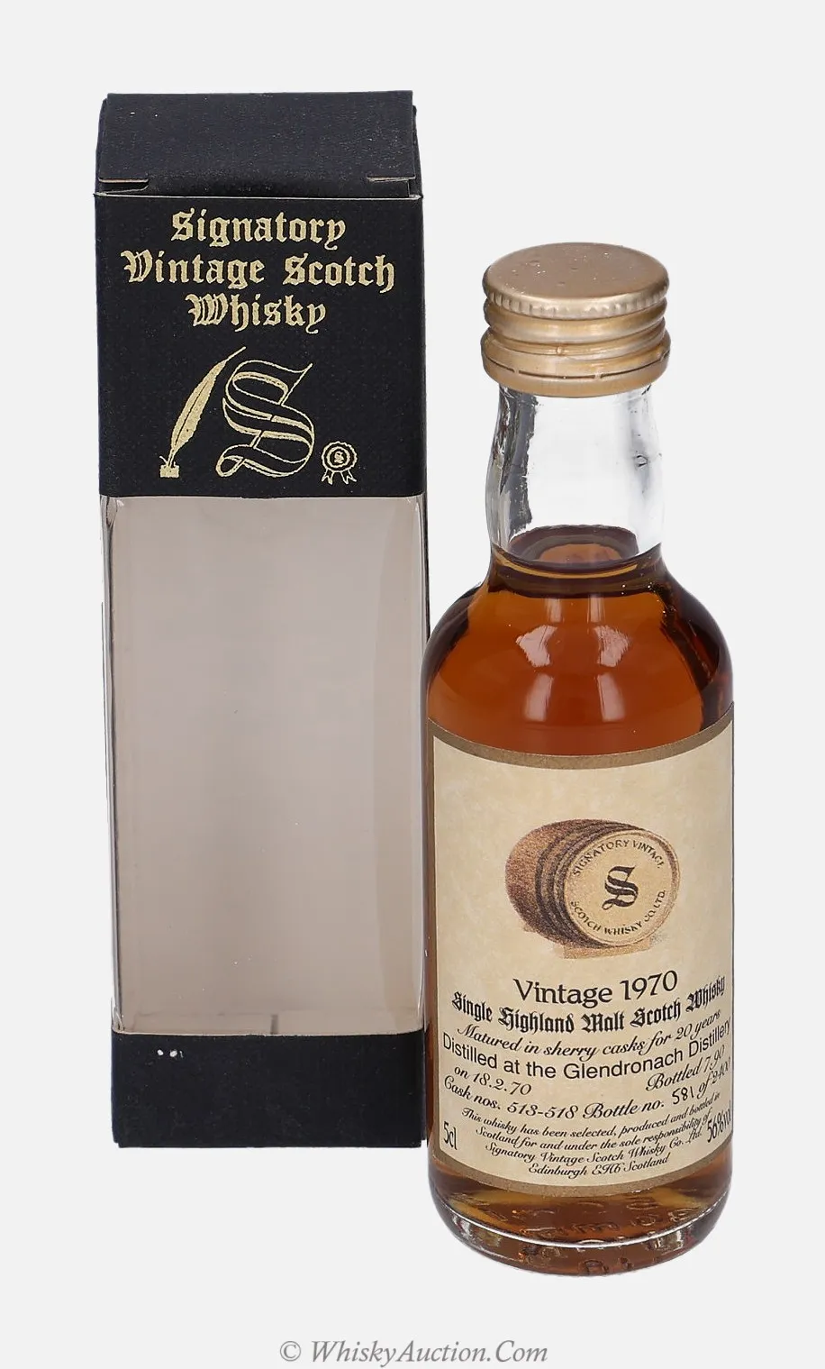 Glendronach Vintage Scotch Whisky 20 jaar (18.2.1970 / 7.1990) – Signatory Vintage Scotch Whisky Co. Ltd.