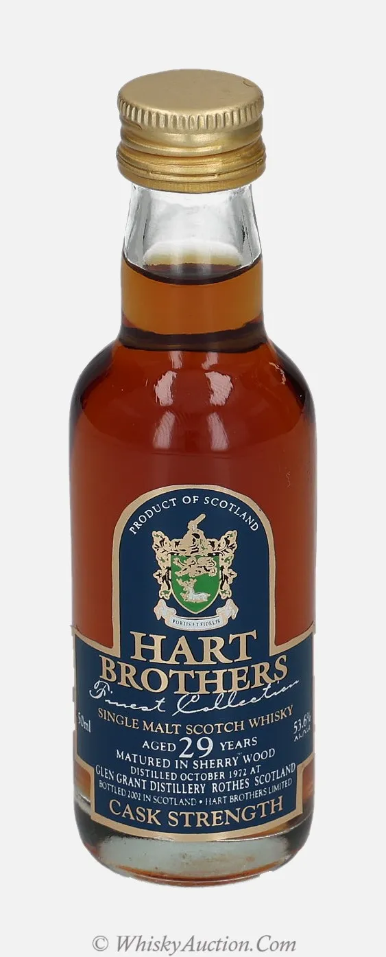 Glen Grant Finest Collection 29 ans (octobre 1972 / 2002) – Hart Brothers Limited