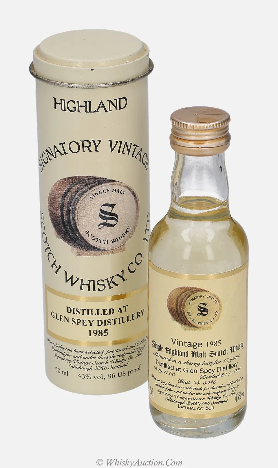 Glen Spey 15 ans (19.11.1985 / 30.7.2001) – Signatory Vintage Scotch Whisky Co. Ltd.