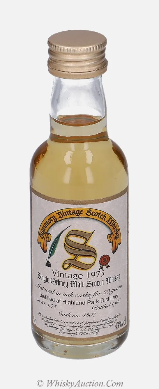 Highland Park 20 let (31.3.1975 / 1.1996) – Signatory Vintage Scotch Whisky Co. Ltd.
