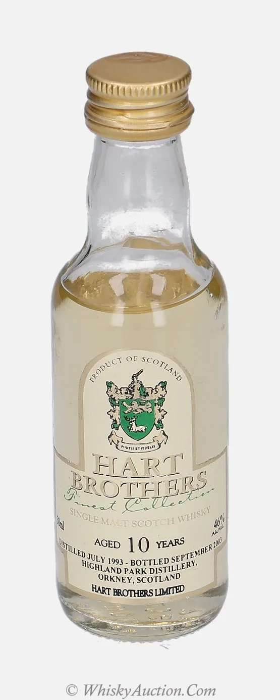Highland Park Finest Collection 10 jaar (juli 1993 / september 2003) – Hart Brothers Limited