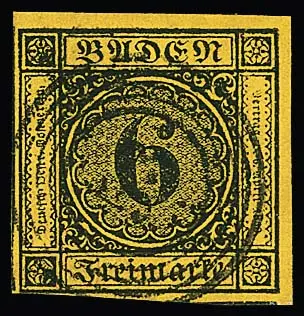 6 Kr. brun/orange-jaune, petit coin de feuille de cabinet supérieur droit avec NS "33", ainsi que sur fragment de lettre de cabinet avec NS "16" clair, signé Stegmüller ou Flemming