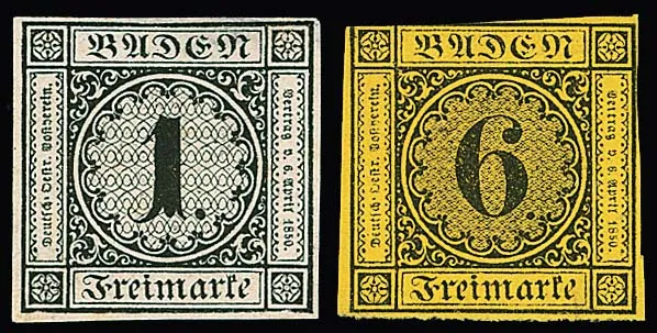 6 Kr. black/yellow-orange, three sides with full margins, unused without gum, signed Seeger. Plus 1 Kr. black uncancelled with small repairs. Mi. 540,-