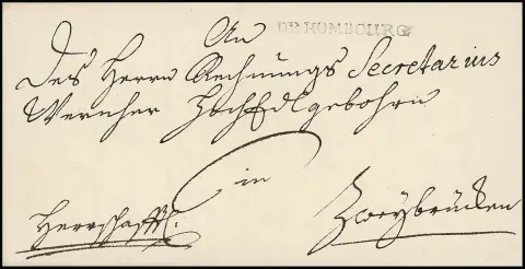 "Homburg", 1792, L1 clair "DE HOMBOURG" sur lettre pour Zweibrücken, Feuser 1546-2/400,-