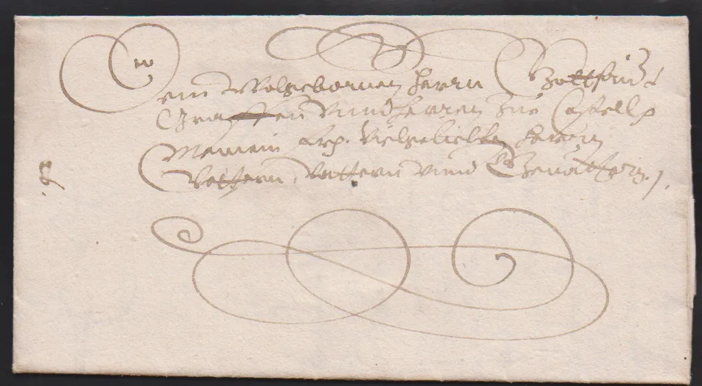"Marktbreit", 1627, Schnörkel-Altbrief mit Inhalt