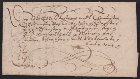 "Wolfenbüttel", 1625, früher Schnörkel-Altbrief mit Inhalt