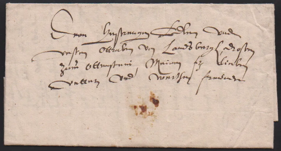 "Aerzen", 1623 ("Ertzen"), ancienne lettre de Borries von Münchhausen