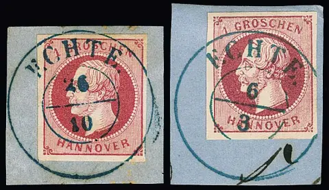 "Echte", chaque K2 idéal sur quatre pièces de lettre de cabinet/luxe 1 Ggr. ou 1 Gr.
