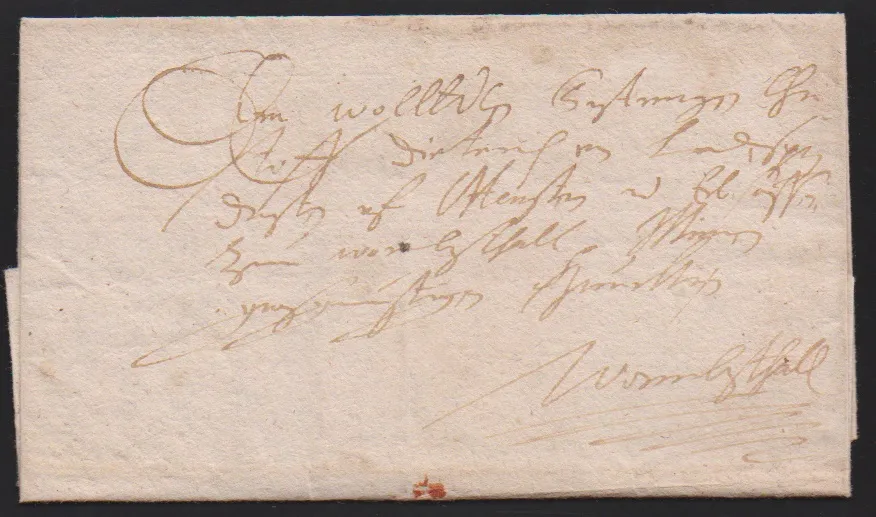 "Hameln", 1638, dva rané staré dopisy, každý s obsahem