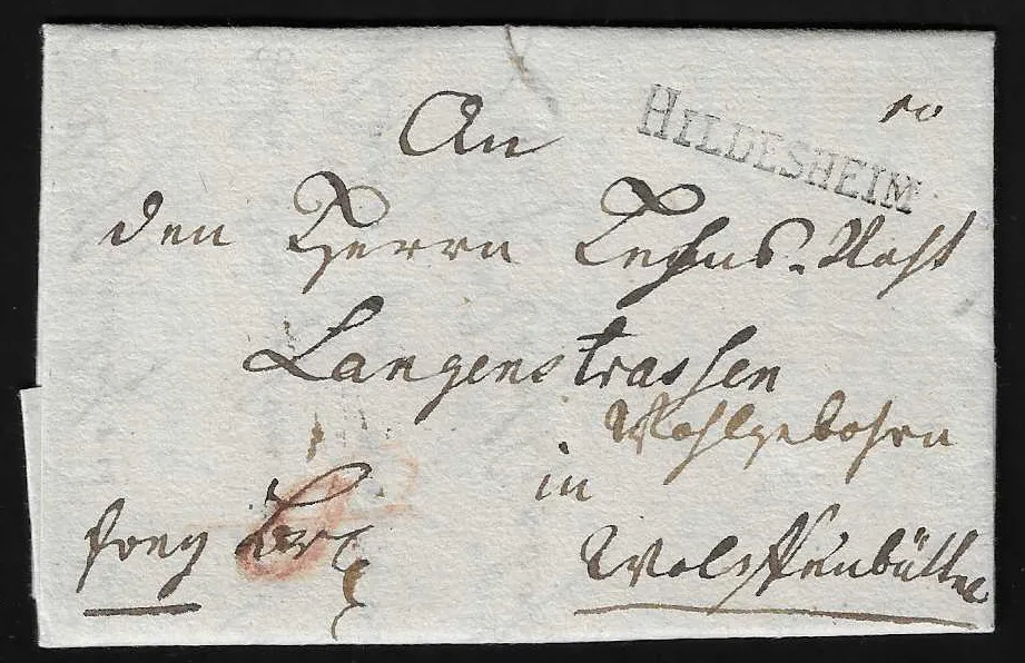 "Hildesheim", 1786/1794, jasný L1 (ArGe 02, 03) na dvou kabinetních dopisech do Bersse a Wolfenbüttel