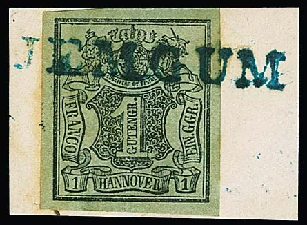 "Iemgum", L1 bleu complet sur pièce de lettre de cabinet 1 Ggr.