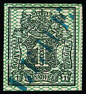 1 Ggr. dark green, cabinet piece with L1 "Lehe" and small plate flaw in the frame on the left, plus two cabinet letter pieces each with 1 Ggr. by two