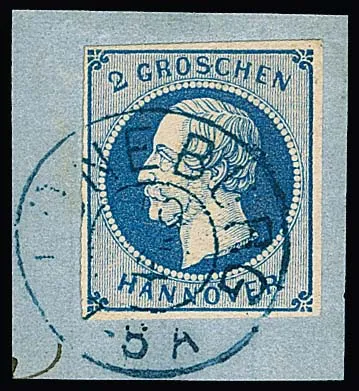 2 Gr. bleu, deux pièces de lettre de cabinet avec Ra2 complets "Lüchow" resp. K2 "Lüneburg"