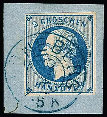 2 Gr. bleu, deux pièces de lettre de cabinet avec Ra2 complets "Lüchow" resp. K2 "Lüneburg"