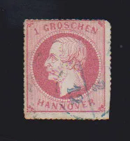 1 Gr. roze, links iets schaarafscheiding, met de bijzonderheid "onder dubbele doorboring", gestempeld