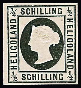 1/2 Sch., le nouveau tirage de Hambourg en quatre variétés défectueuses différentes : découpé et sans impression en relief (Lemberger inconnu), seulement impression de base, impression décalée et en rare impression noire
