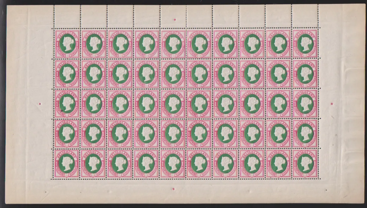 1 Pfg., Berlijnse herdruk, in postfris vel