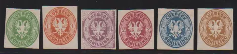 Wapen, herdrukken van 1872 compleet ongebruikt, gesigneerd Brettl. Mi. 1070,-
