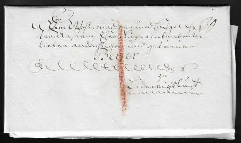 1784, "Friedrich", hertog van Mecklenburg, genoemd "de Vrome" of "de Goedige" (1717-1785), volledig bewaard gebleven vouwbrief "Friedrich von Gottes Gnaden…