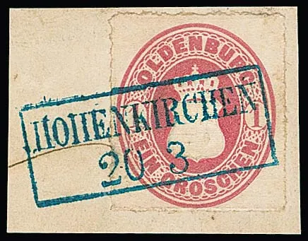 "Hohenkirchen", Ra2 (8) a K2 (2) na celkem deseti hodnotách erb 1 Gr., z toho sedm ústřižků dopisu