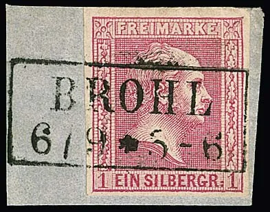 "Brohl", Ra2 sur fragment de lettre de cabinet 1 Sgr.