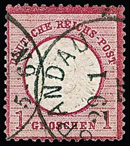 "Spandau", sur Brustschild très rare K1 clair sur 1 Gr. rose (trace de pli), seuls quelques exemplaires connus et non listé dans le manuel Kruschel. Certificat Sommer