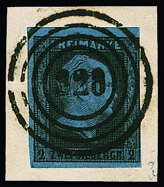 "328" (Dodendorf/Ottersleben) zentrisch auf Briefstück mit teils breitrandiger 2 Sgr.