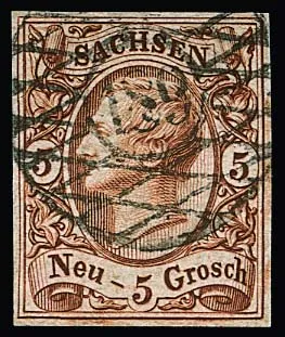 "189" (Kreischa) clear on choice item 5 Ngr. in good rust-brown colour, photo cert. Rismondo. Mi. 220,- + cancel