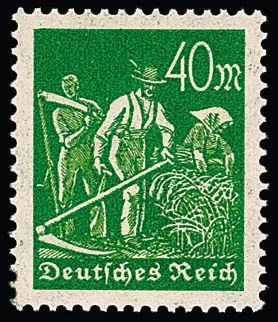 40 Mk. grünlicholiv tadellos postfrisch, Attest Fleiner. Mi. 800,-