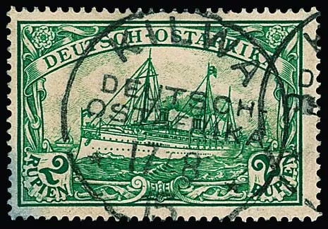 2 Rp. s centrickým K1 "Kilwa" s válečným datem 17.8.15