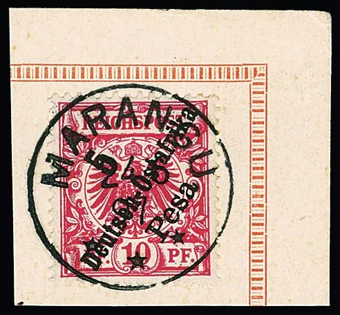 "Marungu" sehr klar (24.6.97) auf Briefstück mit 5 P. a. 10 H.
