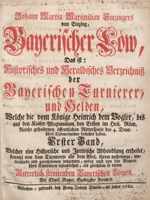 Einzinger v. Einzing, Johann Martin Maximilian – Beierse Leeuw