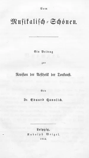 Hanslick, Eduard – Vom Musikalisch-Schönen